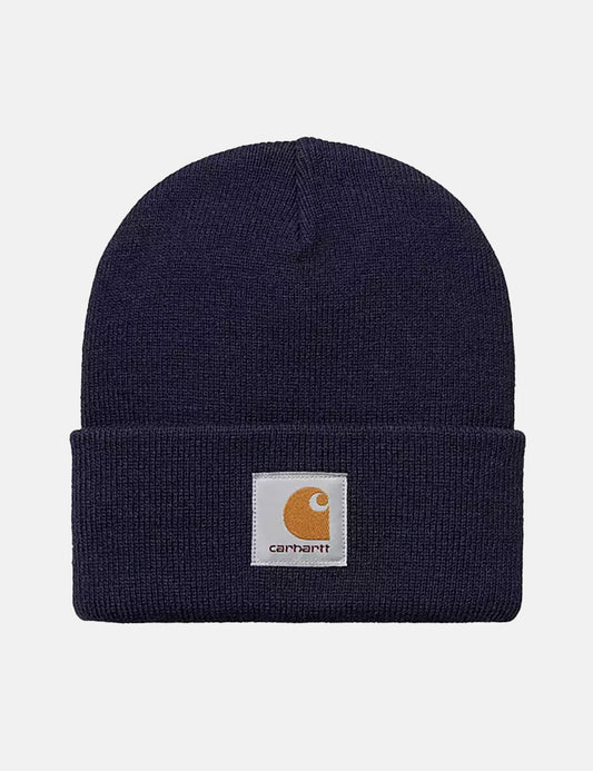 Short Watch Beanie Hat - Cassis Blue