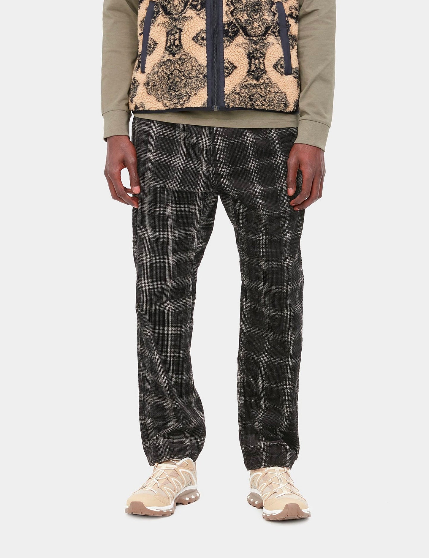 Flint Wiley Check Cord Pant (Regular) - Vulcan Grey