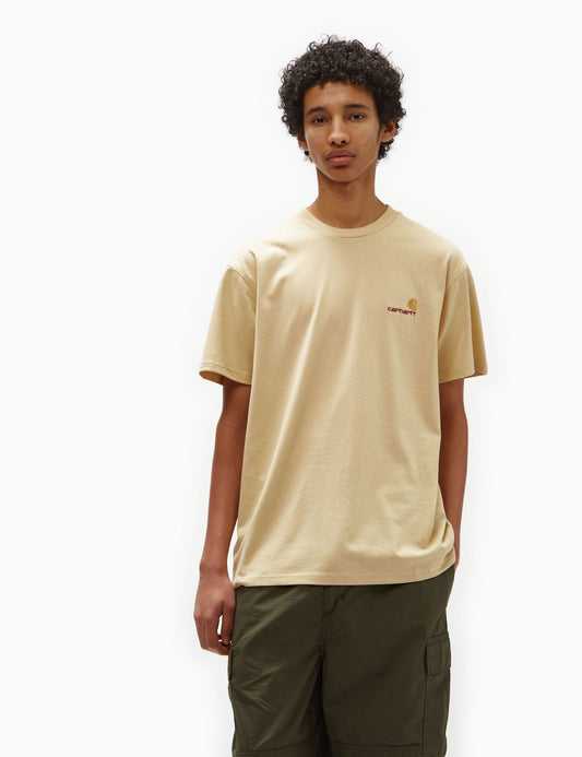 American Script T-Shirt (Loose) - Rattan Beige