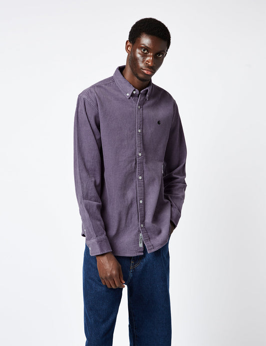 Madison Shirt (Fine Cord) - Glassy Purple