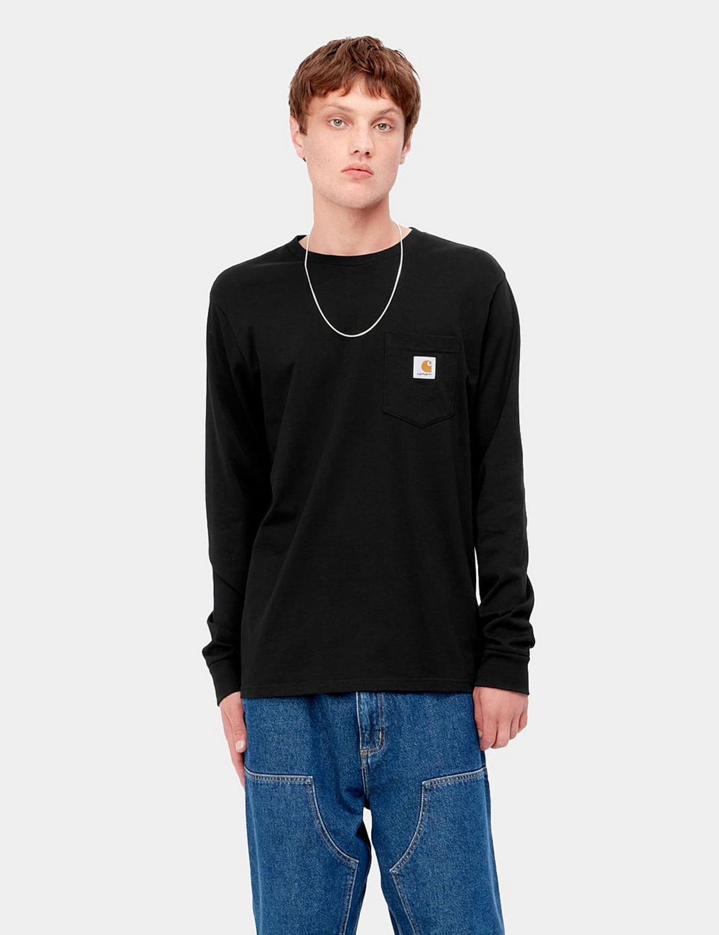 Pocket Long Sleeve T-Shirt - Black