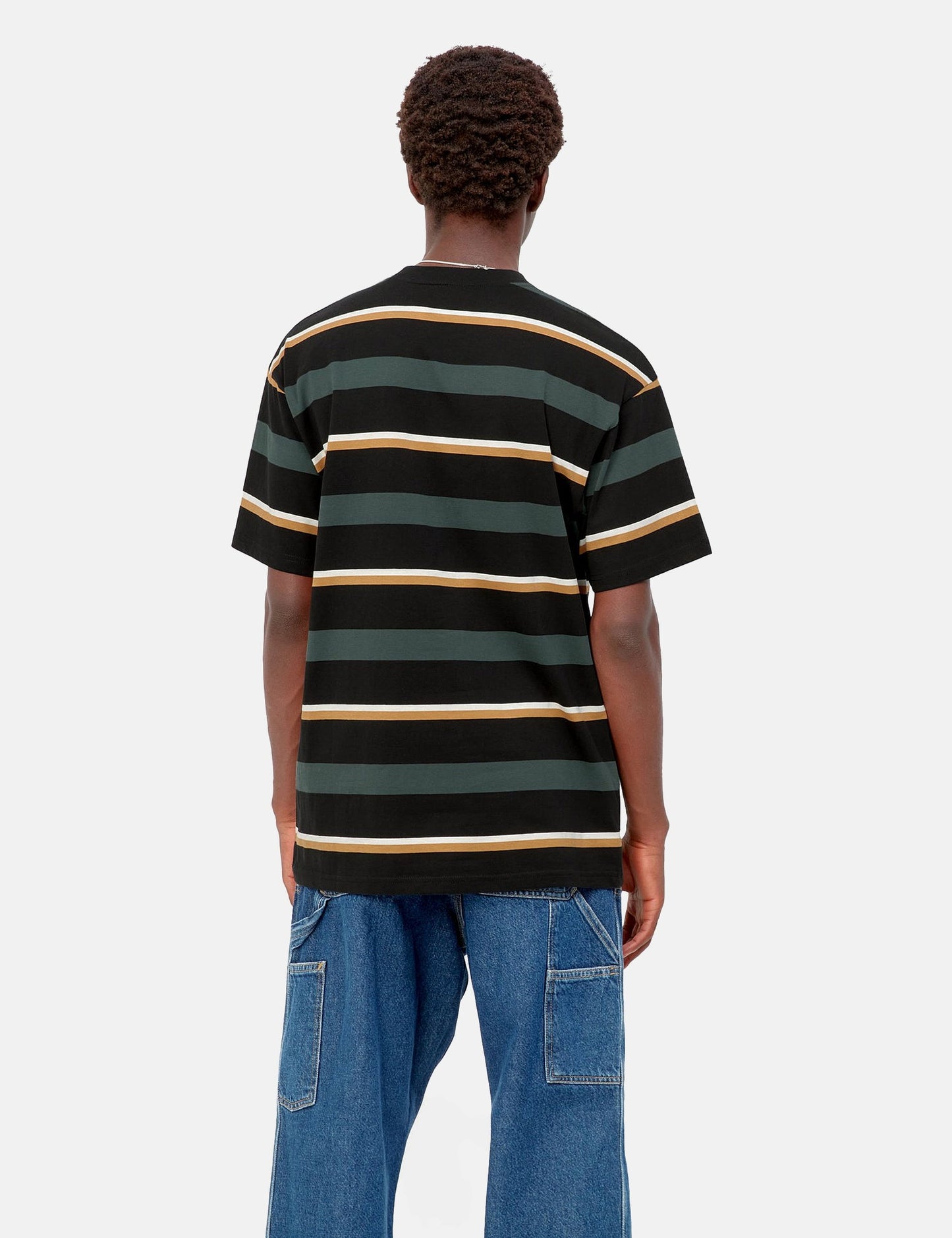 Bowman Stripe T-Shirt - Juniper Green