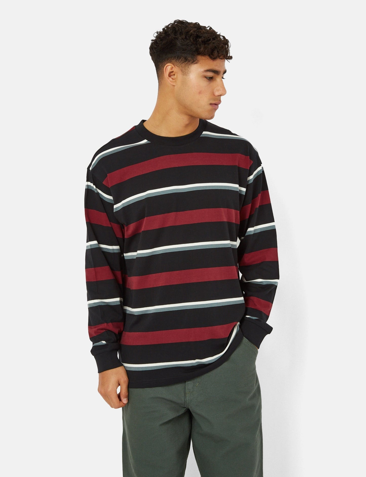 Bowman Stripe Long Sleeve T-Shirt - Juniper Green