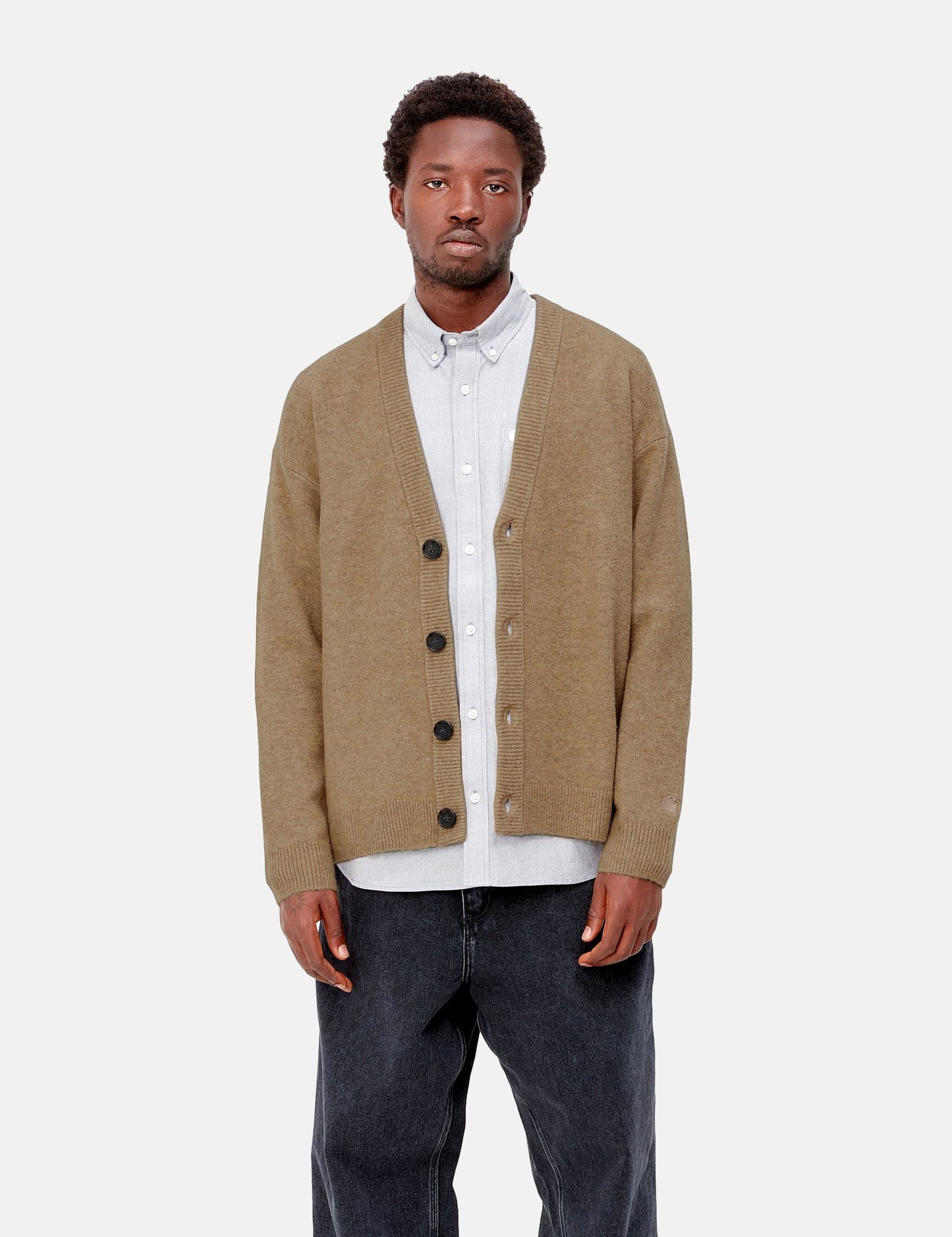 Albion Cardigan - Jasper Camel Heather