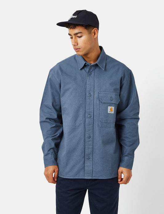 Reno Shirt Jacket (Garment Dyed) - Storm Blue