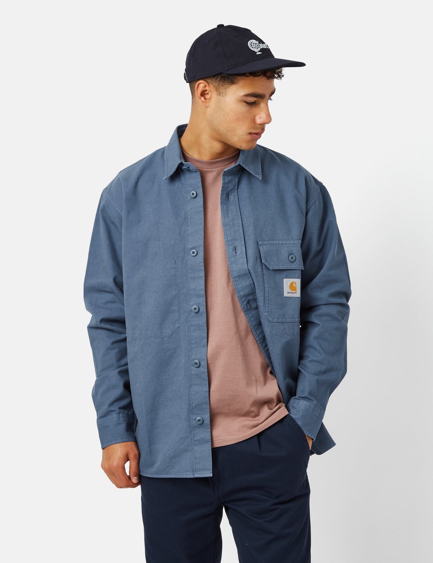 Reno Shirt Jacket (Garment Dyed) - Storm Blue