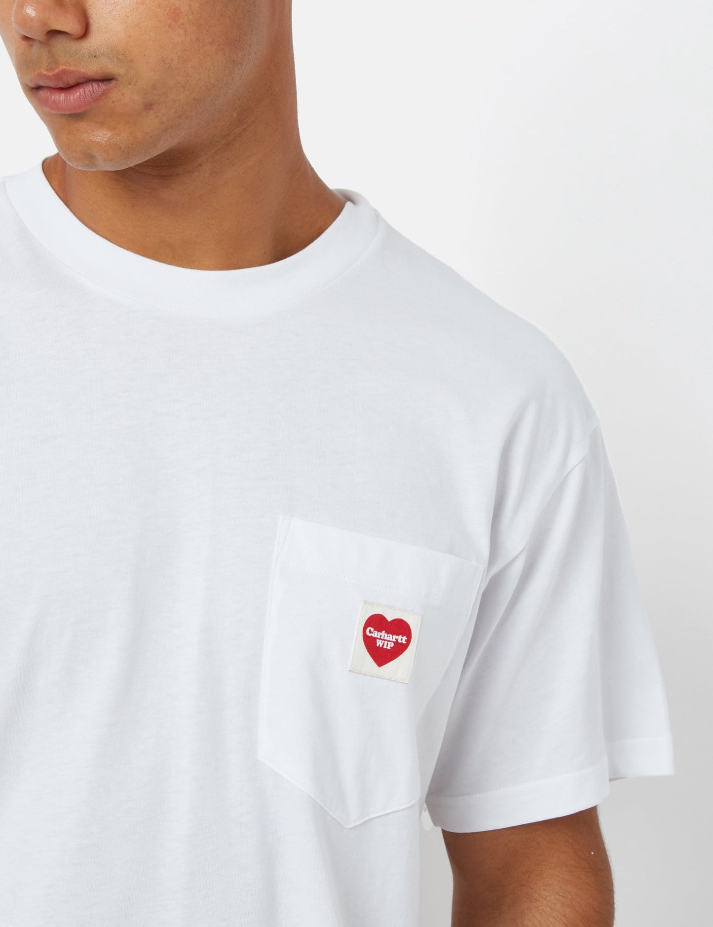 Pocket Heart T-Shirt (Loose) - White