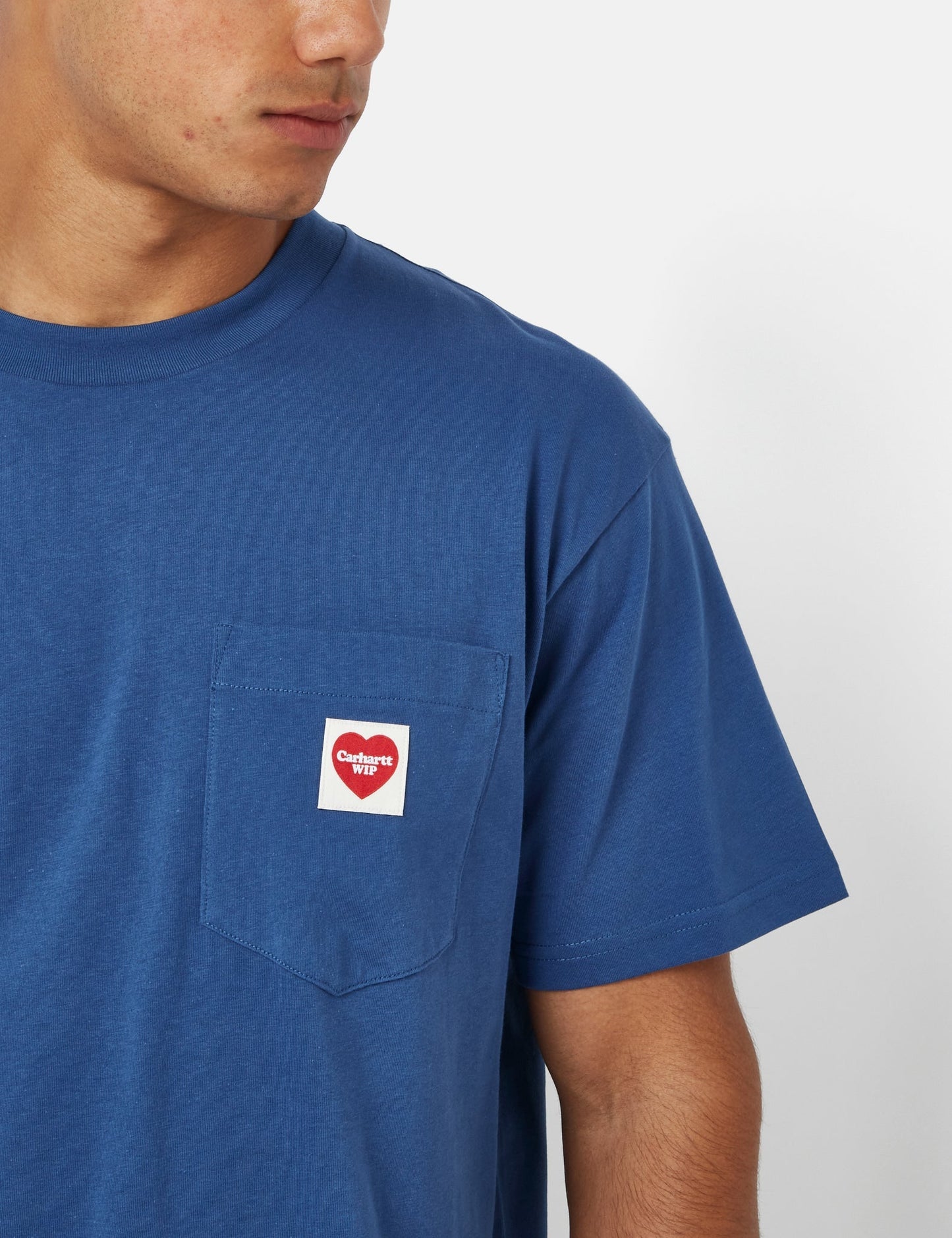 Pocket Heart T-Shirt (Loose) - Liberty Blue